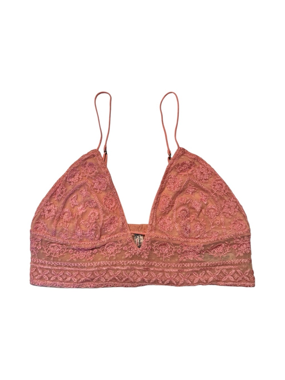 Free People Pink Lace Bralette - Medium